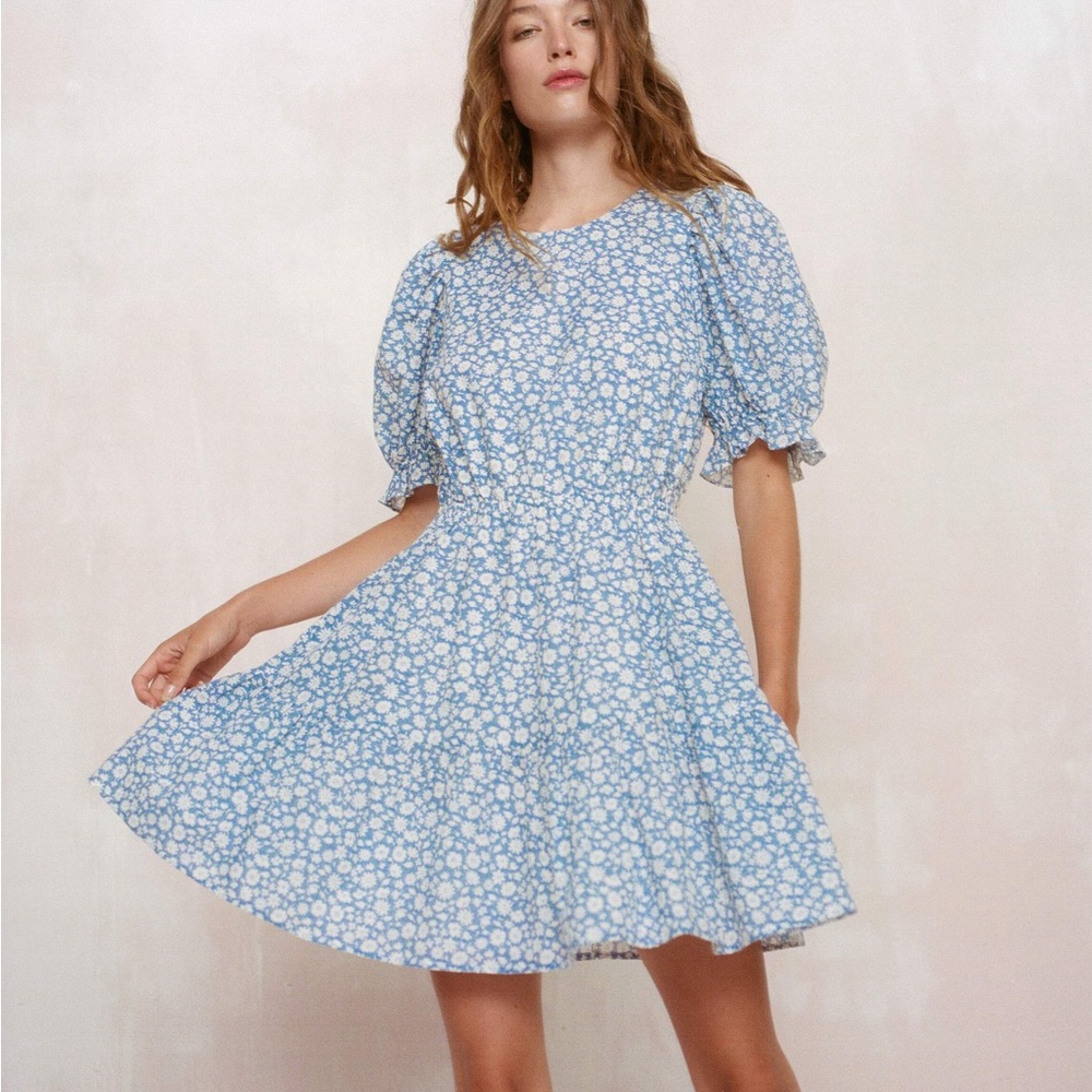 Christy Dawn Haiden Dress in Blue Calendula NWT